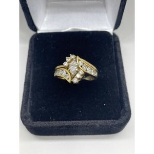 14k Gold Marquise Wedding Ring